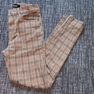 Plaid mid rise Express pants